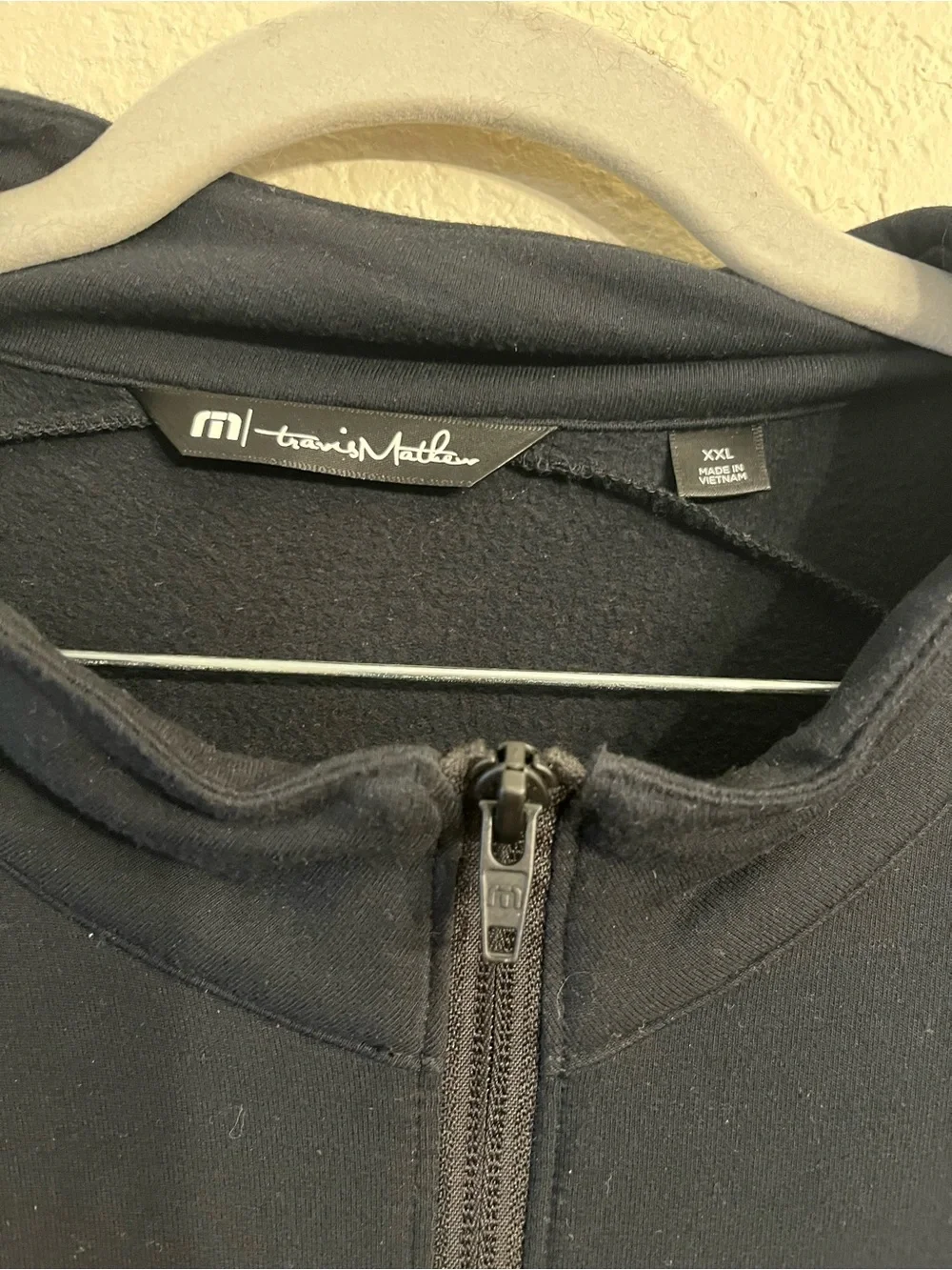 Travis Mathew Black Zip-Front Pullover